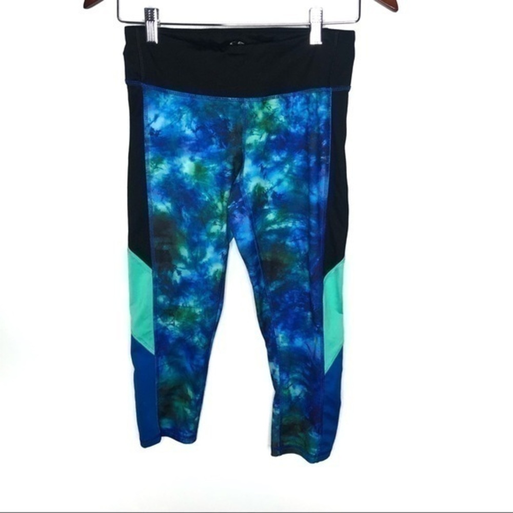 Champion blue & green patterned Capri leggings